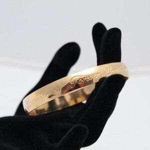Forever eternity gold tone bangle bracelet